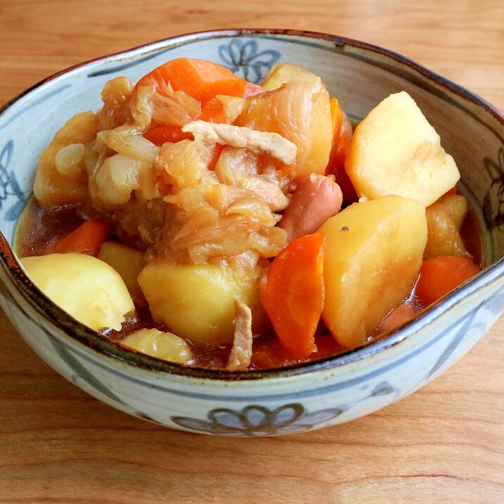 圧力鍋で無加水肉じゃが ミニウインナーで子供も満足 レシピ 作り方 By はるまき工房 楽天レシピ 圧力鍋で無加水肉じゃが ミニウインナーで子供も満足 レシピ 作り方 By はるまき工房 楽天レシピ